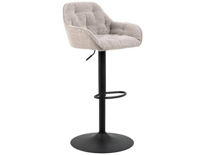 MID.YOU BARHOCKER, Beige, Füllung: Polyurethan (PUR), Säule, rund, 52x109x52 cm, Esszimmer, Barmöbel, Barhocker von MID.YOU