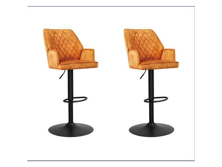 MID.YOU BARHOCKER-SET, Orange, Gold, Cognac, 54x100x58 cm, gastro- und objekttauglich, Sitzfläche 360° drehbar, mit Griff, Stühle von MID.YOU