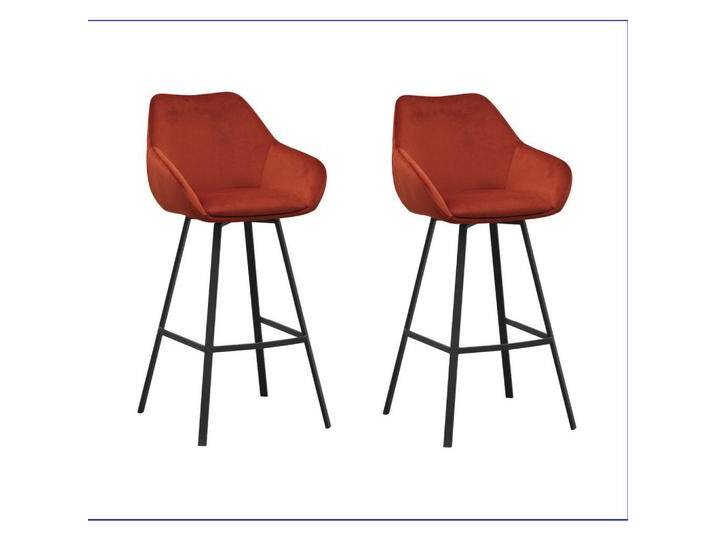 MID.YOU BARHOCKER-SET, Orange, Rost, Cognac, 55x109x57 cm, Sitzfläche 180° drehbar, automatische Rückholfunktion, Esszimmer, Barmöbel, Barhocker von MID.YOU