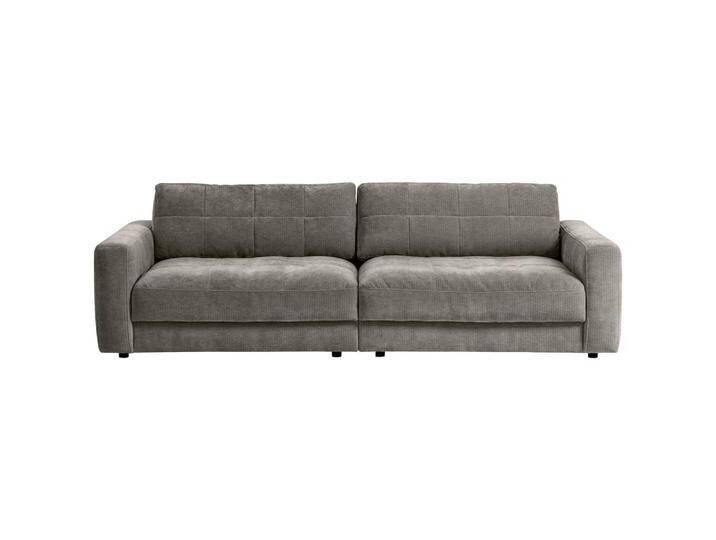 MID.YOU BIGSOFA BE COMFY, Graubraun, 4-Sitzer, Füllung: Polyetherschaumkern, Silikon,Schaumstoff, Silikon, 264x83x126 cm, Made in EU, AGR-geprüft, von MID.YOU