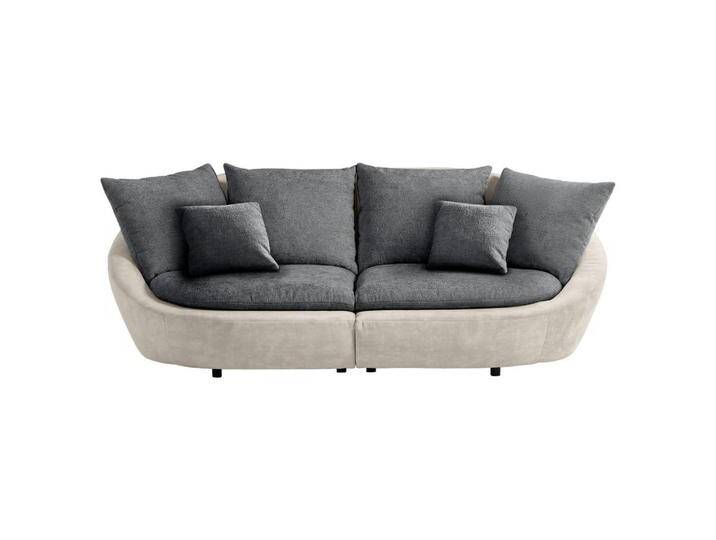 MID.YOU BIGSOFA MAUI, Anthrazit, Beige, 4-Sitzer, Füllung: Vlies, Polyetherschaumkern, Silikon, Schaumstoffflocken,Polyurethan (PUR), Silikon, von MID.YOU