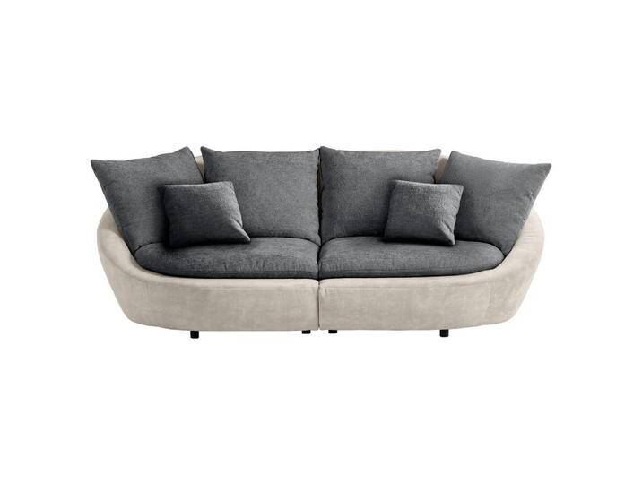 Trendmanufaktur BIGSOFA MAUI, Anthrazit, Beige, 4-Sitzer, Füllung: Vlies, Polyetherschaumkern, Silikon, Schaumstoffflocken,Polyurethan (PUR), Silikon, von XXXLutz