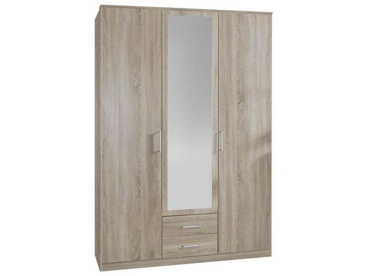MID.YOU DREHTÜRENSCHRANK Wimex OSAKA, Eiche, Glas, 2 Fächer, 2 Schubladen, 135x199.5x58 cm, BQ - Bündnis für Qualität, Made in Germany, DIN EN ISO von MID.YOU