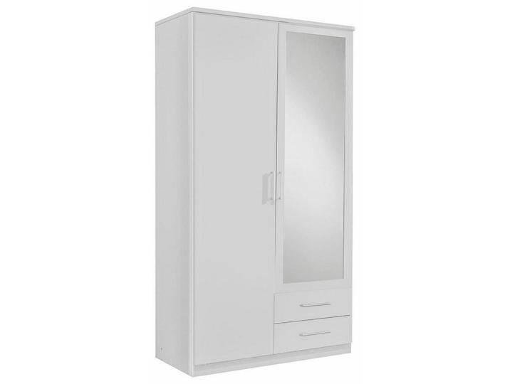 MID.YOU DREHTÜRENSCHRANK Wimex OSAKA, Weiß, Glas, 3 Fächer, 2 Schubladen, 90x199.5x58 cm, BQ - Bündnis für Qualität, Made in Germany, DIN EN ISO 9001, von MID.YOU