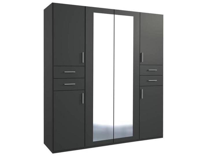MID.YOU DREHTÜRENSCHRANK Wimex VEGAS, Graphit, 5 Fächer, 4 Schubladen, 180x208x58 cm, BQ - Bündnis für Qualität, Made in Germany, DIN EN ISO 9001, in MID.YOU DREHTÜRENSCHRANK Wimex VEGAS, Graphit, 5 Fächer, 4 Schubladen, 180x208x58 cm, BQ - Bündnis für Qualität, Made in Germany, DIN EN ISO 9001, in von MID.YOU