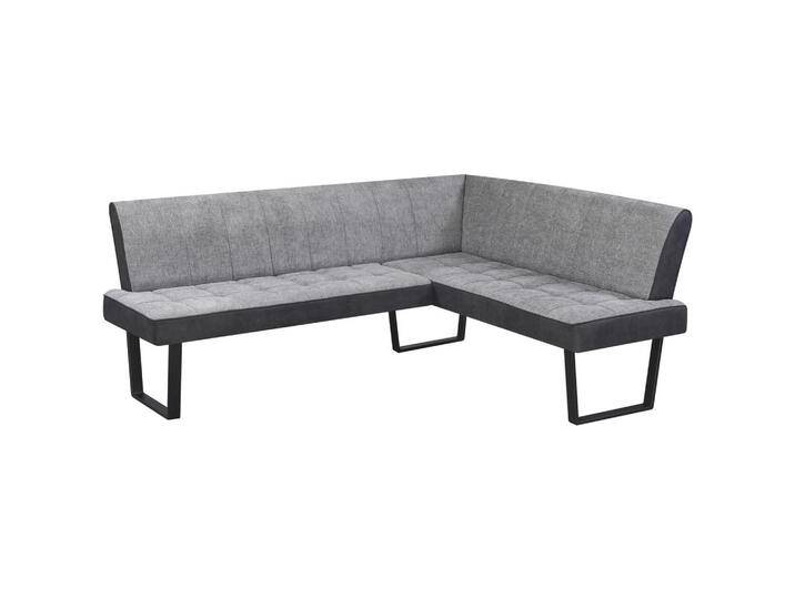 MID.YOU ECKBANK, Schwarz, Hellgrau, Metall, 3-Sitzer, L-Form, 160-200x86x70 cm, Esszimmer, Bänke, Eckbänke von MID.YOU