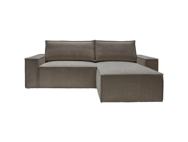 MID.YOU ECKSCHLAFSOFA, Anthrazit, Holz, 3-Sitzer, Füllung: Polyester, Silikon, 251x170 cm, Made in EU, Armlehnen seitenverkehrt montierbar, von MID.YOU