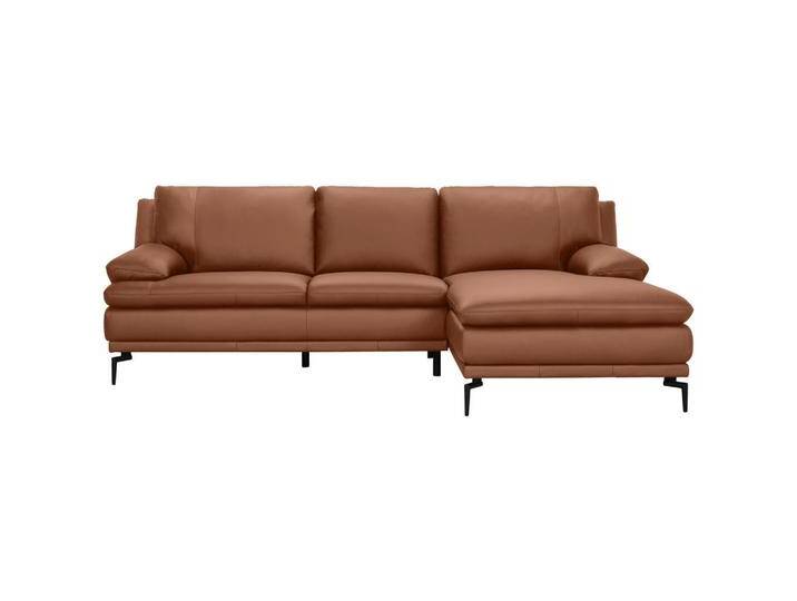 MID.YOU ECKSOFA, Cognac, Echtleder, Büffelleder, 248x158 cm, Wohnzimmer, Sofas & Couches, Sofas, Ledersofas von MID.YOU