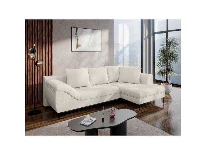 MID.YOU ECKSOFA, Creme, 3-Sitzer, Füllung: Schaumstoffflocken,Schaumstoffflocken, Ottomane links, L-Form, 276x177 cm, Stoffauswahl, Liegefunktion, MID.YOU ECKSOFA, Creme, 3-Sitzer, Füllung: Schaumstoffflocken,Schaumstoffflocken, Ottomane links, L-Form, 276x177 cm, Stoffauswahl, Liegefunktion, von MID.YOU