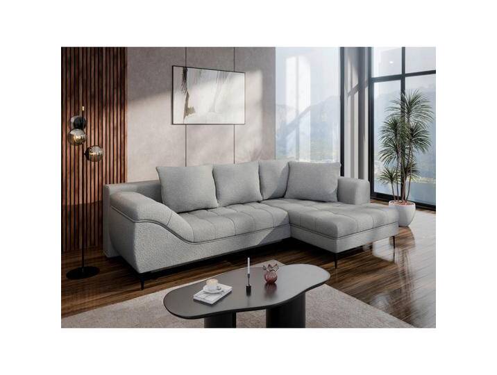 MID.YOU ECKSOFA, Grau, 3-Sitzer, Füllung: Schaumstoffflocken,Schaumstoffflocken, Ottomane links, L-Form, 276x177 cm, Stoffauswahl, Liegefunktion, MID.YOU ECKSOFA, Grau, 3-Sitzer, Füllung: Schaumstoffflocken,Schaumstoffflocken, Ottomane links, L-Form, 276x177 cm, Stoffauswahl, Liegefunktion, von MID.YOU