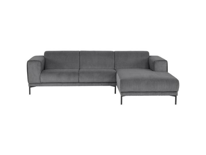 MID.YOU ECKSOFA, Grau, 3-Sitzer, Ottomane rechts, Eckteil, L-Form, 262x183 cm, Wohnzimmer, Sofas & Couches, Wohnlandschaften von MID.YOU