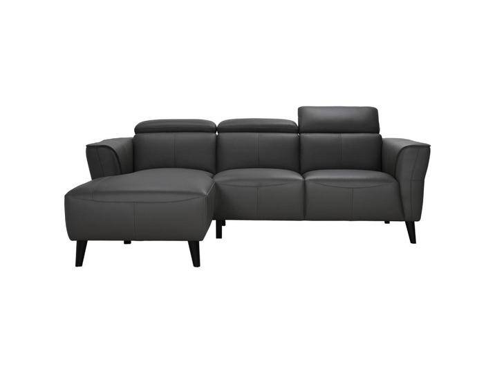 MID.YOU ECKSOFA, Grau, Echtleder, Büffelleder,Büffelleder, 223x92.5x173 cm, Wohnzimmer, Sofas & Couches, Sofas, Ledersofas von MID.YOU