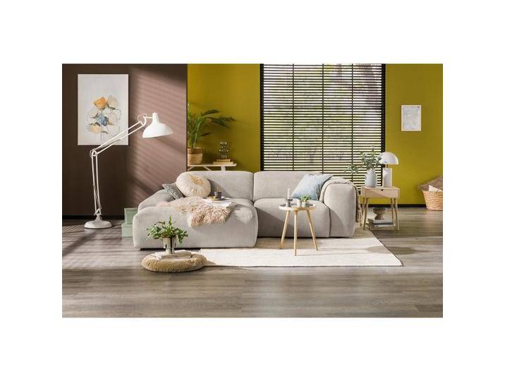 MID.YOU ECKSOFA HANNAH, Creme, 2-Sitzer, Ottomane links, L-Form, 252x170 cm, Made in EU, Wohnzimmer, Sofas & Couches, Wohnlandschaften, Ecksofas von MID.YOU