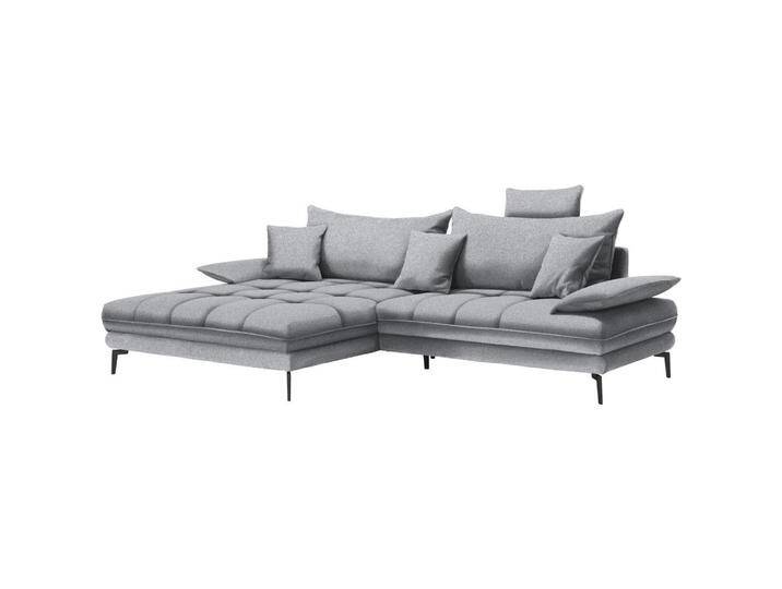 MID.YOU ECKSOFA PRATO, Hellgrau, 4-Sitzer, Füllung: Schaumstoff, Ottomane links, L-Form, 292x176 cm, Made in EU, Rücken echt, Wohnzimmer, Sofas & MID.YOU ECKSOFA PRATO, Hellgrau, 4-Sitzer, Füllung: Schaumstoff, Ottomane links, L-Form, 292x176 cm, Made in EU, Rücken echt, Wohnzimmer, Sofas & von MID.YOU
