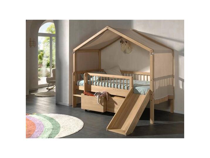 Vipack HAUSBETT, Eiche, Holz, Eiche, massiv, Höhe ca. 20 cm, 90x200 cm, Holzmöbel, Kinderbetten Holz Vipack HAUSBETT, Eiche, Holz, Eiche, massiv, Höhe ca. 20 cm, 90x200 cm, Holzmöbel, Kinderbetten Holz von Vipack