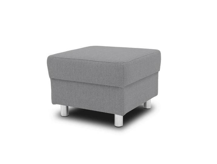 MID.YOU HOCKER, Silber, Uni, rechteckig, 54x40x54 cm, Wohnzimmer, Hocker, Sitzhocker von MID.YOU