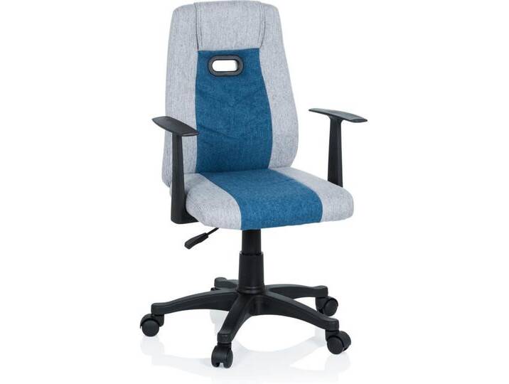 MID.YOU JUGENDDREHSTUHL, Blau, Grau, Kunststoff, Drehkreuz, 55x95-105x45 cm, Arbeitszimmer, Bürostühle, Jugend- & Kinderschreibtischstühle von MID.YOU