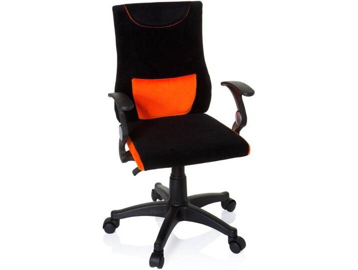 MID.YOU JUGENDDREHSTUHL, Orange, Schwarz, Kunststoff, Drehkreuz, 50x87-97x40 cm, Arbeitszimmer, Bürostühle, Jugend- & Kinderschreibtischstühle von MID.YOU