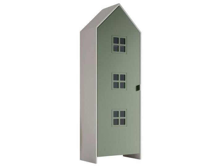 Vipack KINDERKLEIDERSCHRANK, Grün, Weiß, Metall, 3 Fächer, 57.6x171.3x37 cm, Babymöbel, Babykleiderschrank von Vipack