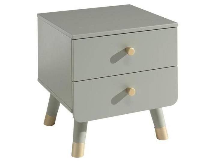 Vipack KINDERNACHTSCHRANK, Olivgrün, Kunststoff, 2 Schubladen, 43x45.20x40 cm, Schlafzimmer, Nachttische von Vipack