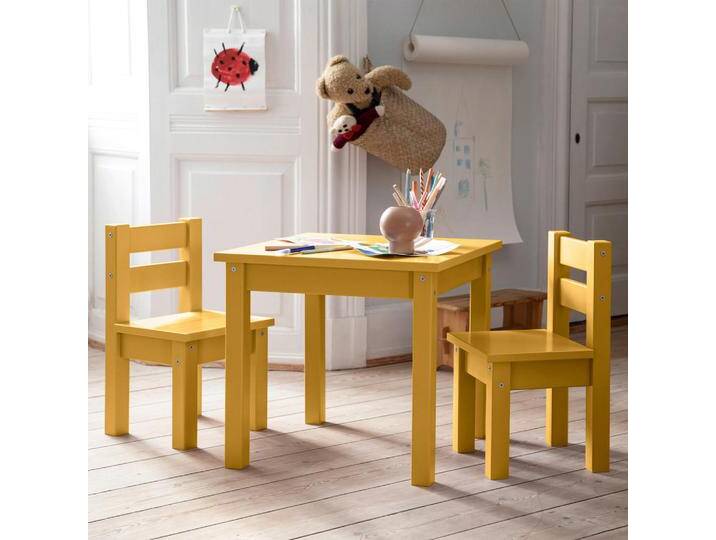 MID.YOU KINDERSITZGRUPPE, Gelb, Holz, Kiefer, teilmassiv, Kinder- & Jugendzimmer, Kindermöbel, Kindersitzmöbel & -tische, Kindersitzgruppen von MID.YOU