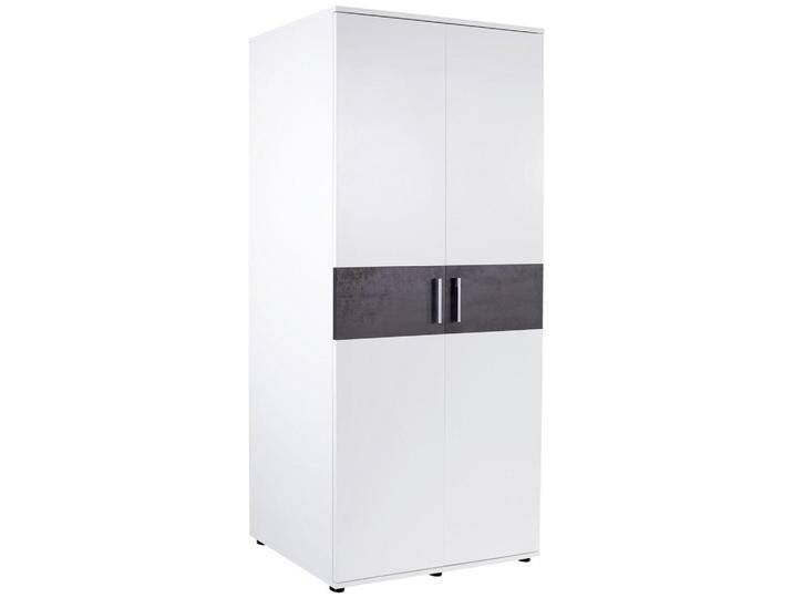 MID.YOU KLEIDERSCHRANK, Weiß, Dunkelgrau, 3 Fächer, 90x191.1x55 cm, Kinder- & Jugendzimmer, Jugendmöbel, Jugendkleiderschränke von MID.YOU