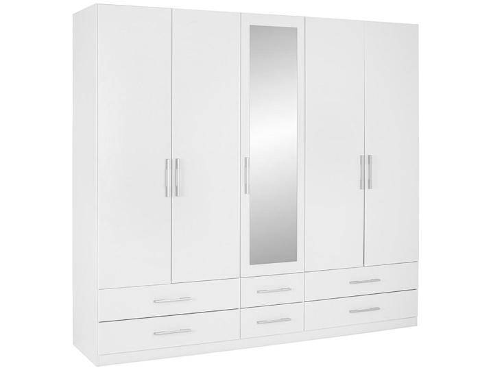 MID.YOU KLEIDERSCHRANK, Weiß, Glas, 3 Fächer, 6 Schubladen, 226x210x54 cm, Schlafzimmer, Kleiderschränke, Drehtürenschränke von MID.YOU
