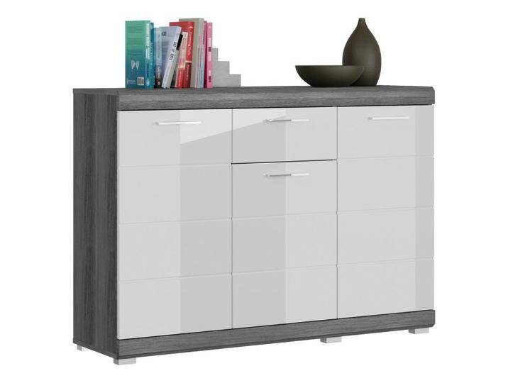 MID.YOU KOMMODE, Weiß Hochglanz, Dunkelgrau, Kunststoff, 5 Fächer, 1 Schubladen, 120x85x37 cm, FSC MIX, stehend, Wohnzimmer, Kommoden & Sideboards, MID.YOU KOMMODE, Weiß Hochglanz, Dunkelgrau, Kunststoff, 5 Fächer, 1 Schubladen, 120x85x37 cm, FSC MIX, stehend, Wohnzimmer, Kommoden & Sideboards, von MID.YOU