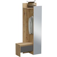 MID.YOU Kompaktgarderobe TORINO, Holznachbildung von MID.YOU