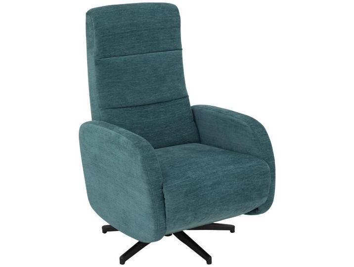 MID.YOU RELAXSESSEL, Blau, 67x108x72 cm, Sitzfläche 360° drehbar, Relaxfunktion, Wohnzimmer, Sessel, Relaxsessel von MID.YOU