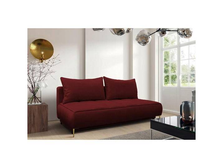 MID.YOU SCHLAFSOFA, Bordeaux, 2-Sitzer, 200x90x97 cm, Liegefunktion, Wohnzimmer, Sofas & Couches, Schlafsofas, Schlafsofas mit Bettkasten von MID.YOU