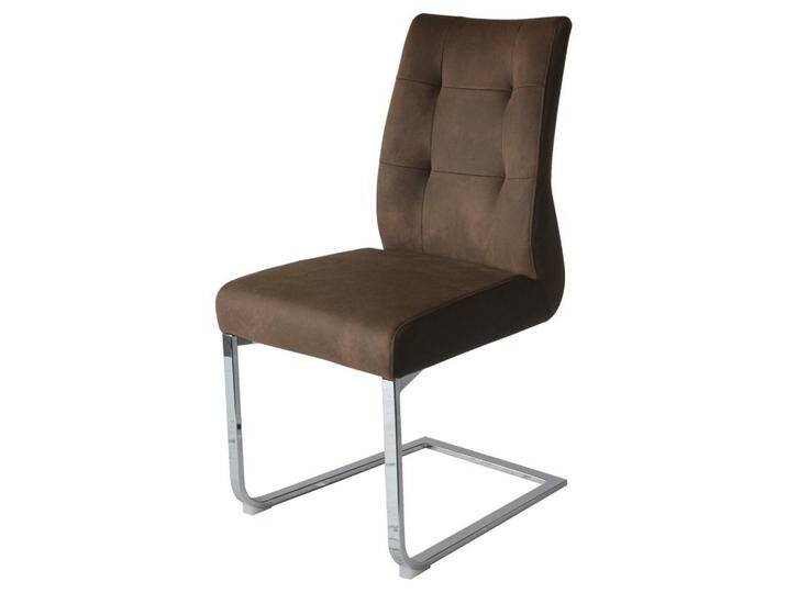 MID.YOU SCHWINGSTUHL-SET, Braun, Silber, Metall, Kufe, 47x96x62 cm, Wippfunktion, ergonomische Rückenlehne, Esszimmer, Stühle, Esszimmerstühle, von MID.YOU