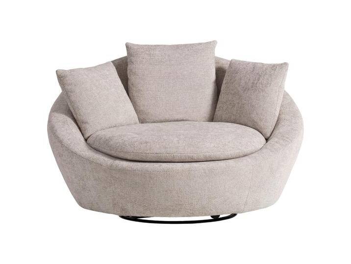Trendmanufaktur SESSEL MAUI, Silber, Füllung: Polyetherschaumkern, Schaumstoffflocken, 130x80x112 cm, Made in EU, erweiterbar (Typenauswahl), von XXXLutz