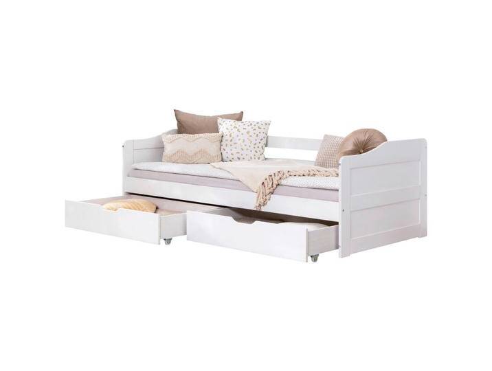 MID.YOU STAURAUMBETT, Weiß, Holz, Kiefer, massiv, 2 Schubladen, Höhe ca. 18 cm, 90x200 cm, für Rollrost geeignet, mit Schubkästen, Schlafzimmer, MID.YOU STAURAUMBETT, Weiß, Holz, Kiefer, massiv, 2 Schubladen, Höhe ca. 18 cm, 90x200 cm, für Rollrost geeignet, mit Schubkästen, Schlafzimmer, von MID.YOU