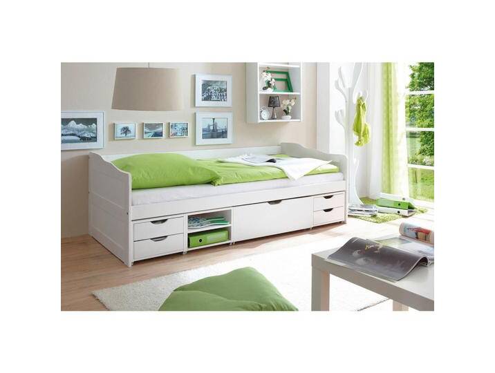 MID.YOU STAURAUMBETT Ticaa 877406 MARLIES, Weiß, Holz, Kiefer, massiv, 5 Schubladen, 90x200 cm, nur für Rollroste geeignet, Schlafzimmer, Betten, MID.YOU STAURAUMBETT Ticaa 877406 MARLIES, Weiß, Holz, Kiefer, massiv, 5 Schubladen, 90x200 cm, nur für Rollroste geeignet, Schlafzimmer, Betten, von MID.YOU