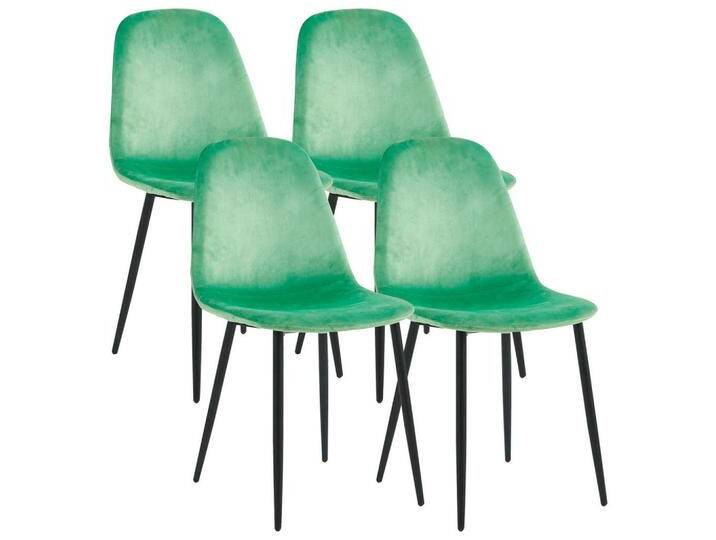MID.YOU STUHL-SET, Mintgrün, Metall, Füllung: Kaltschaum, konisch, 41x85x44 cm, Stühle von MID.YOU