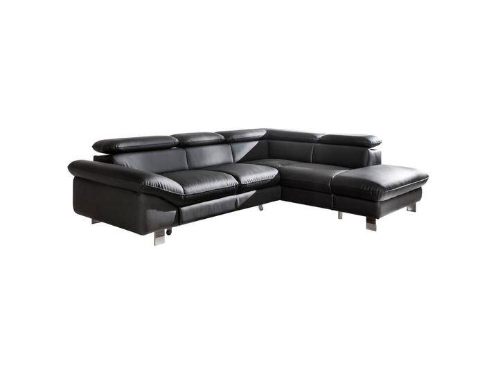 MID.YOU WOHNLANDSCHAFT, Schwarz, Ottomane rechts, L-Form, 266x214 cm, Wohnzimmer, Sofas & Couches, Wohnlandschaften, Ecksofas von MID.YOU