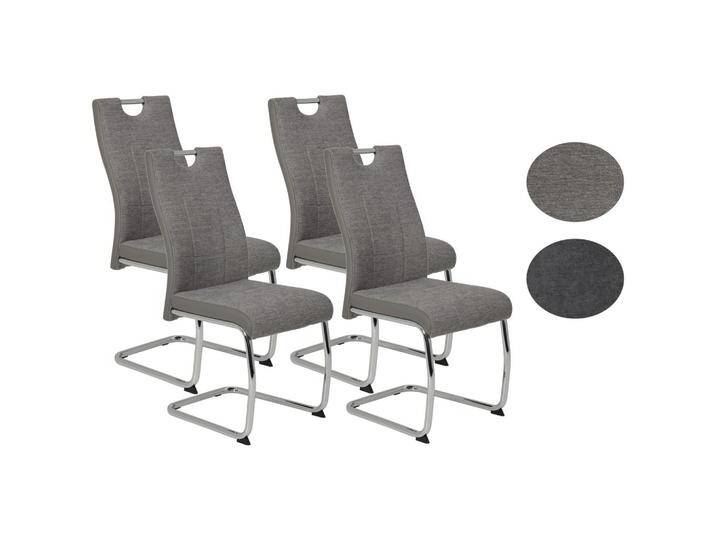Schwingstuhl Alina 4er-Set Grau Webstoff Schwingstuhl Alina 4er-Set Grau Webstoff von MID.YOU