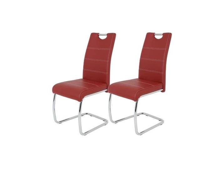 Schwingstuhl-Set Flora 2er-Set ca. 43x98cm Lederlook Bordeaux von MID.YOU
