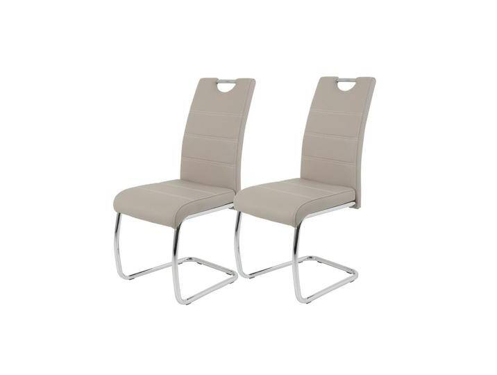 Schwingstuhl-Set Flora 2er-Set ca.43x98cm Lederlook Hellbraun von MID.YOU