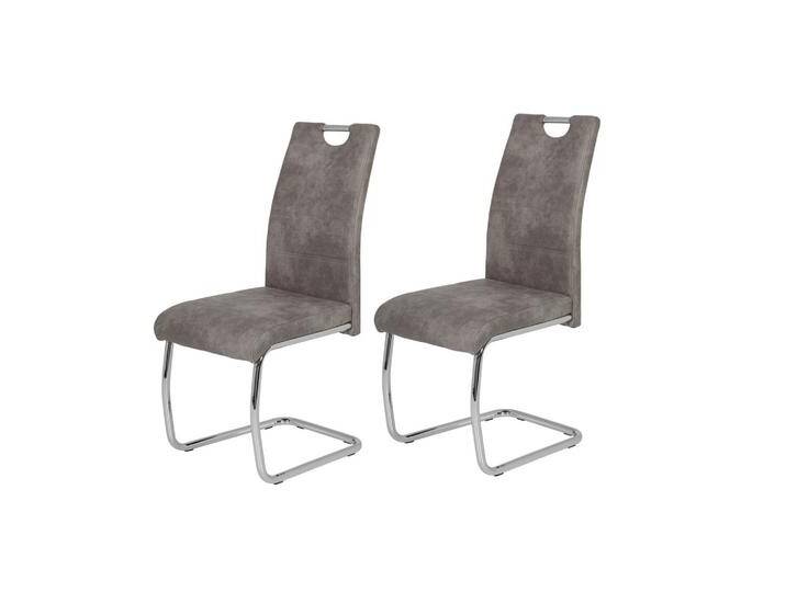 Schwingstuhl-Set Flora II S 2er-Set ca. 43x98 cm Grau von MID.YOU