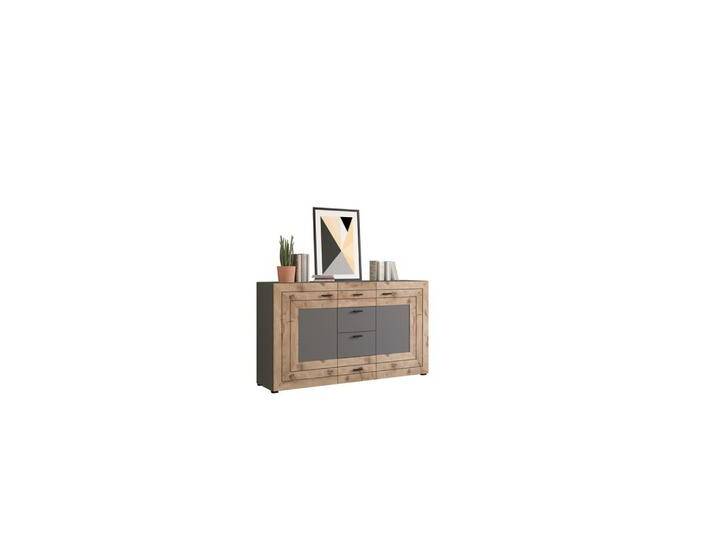 Sideboard Freno ca. 160x90 cm Nox Eiche/Grau von MID.YOU