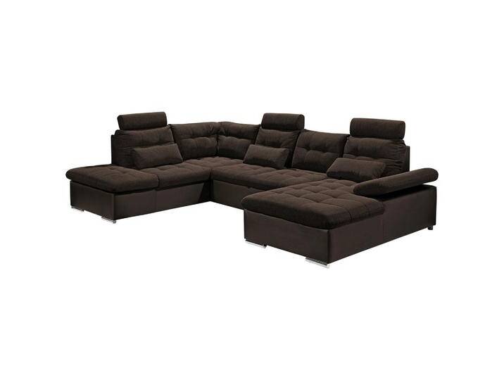 Wohnlandschaft Jakarta U inkl. Kissen Dunkelbraun von MID.YOU