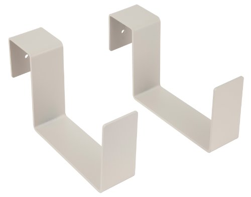 MIDE Products Aluminium-Blumenkastenhalter, für 3,5 cm bis 5,4 cm Zaun/Geländer, Hellbraun/beige, 1 Paar von MIDE