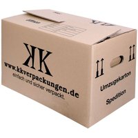 10x umzugskartons 2-WELLIG - xxl stabil Umzugkartons 660x360x405mm Kisten - Braun von MIDORI