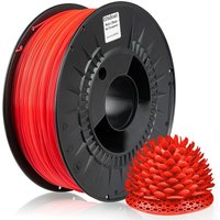 3 x MIDORI® 3D Drucker 1,75mm PLA Filament 1kg Spule Rolle Premium Rot Transparent - Rot Transparent von MIDORI