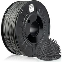 MIDORI® 3D Drucker 1,75mm PLA Filament 1kg Spule Rolle Premium Dunkelgrau Metallic von MIDORI