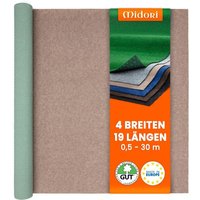 Rasenteppich 133 x 1000 cm Beige mit Noppen Kunstrasen Teppich Balkon Terrasse Outdoor von MIDORI