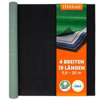 Rasenteppich 100 x 250 cm Schwarz mit Noppen Kunstrasen Teppich Balkon Terrasse Outdoor - Schwarz von MIDORI