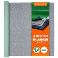 Rasenteppich 100 x 350 cm Grau mit Noppen Kunstrasen Teppich Balkon Terrasse Outdoor von MIDORI